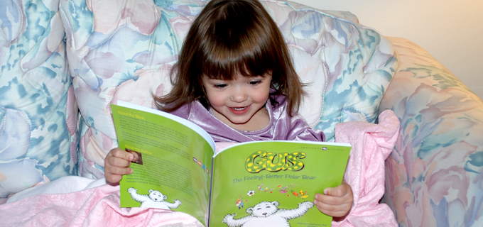 Gus, The Feeling-Better Polar Bear is available in both English and Spanish! <a href="http://www.honeytomes.com/?wpsc-product=9-2"><font color="ffcc33"> Order Book </font></a> <br> Gusslide
